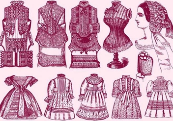 Lace Trim Clothes - vector gratuit #395399